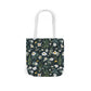 Daisy Delight Floral Canvas Tote Bag with 5-Color Straps | Eco-Friendly Shopping Bag