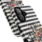 Grace in Bloom Tough Magnetic iPhone Case with Floral Cross Design, Boho iPhone Cover, Striped iPhone Case, Unique Religious Gift, Trendy Cell iPhone Accessory.