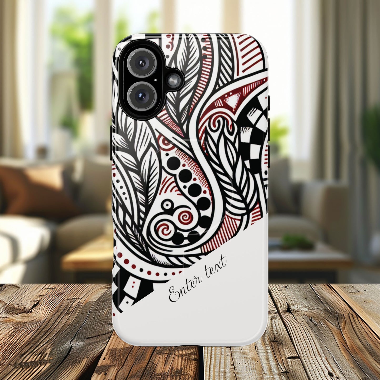 InkWhirl Fusion Stylish Tough Magnetic iPhone Case,  Unique Design, Gift for Him/Her, Trendy Accessory, Artist Collaboration, Durable Protection,Magsafe iPhone case