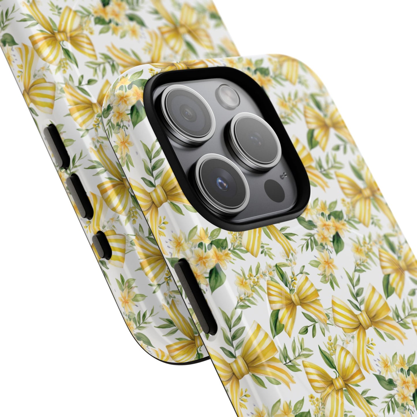 Sunshine Coquette Bows Tough Magnetic iPhone Case, Durable iPhone Cover, Girly Tech Accessory, Nature-Inspired Gift for Her, Spring Decor