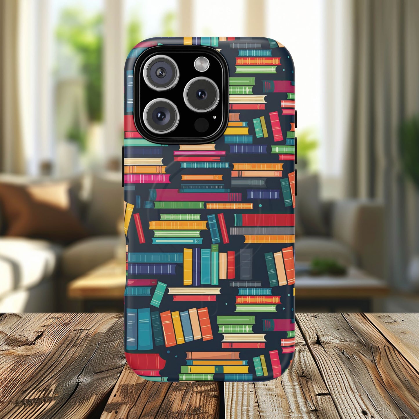 Colorful Book-Themed Phone Case, Literary Gift, Tough Magnetic Case, Book Lover’s Accessory, Phone Protection, Reading Enthusiast