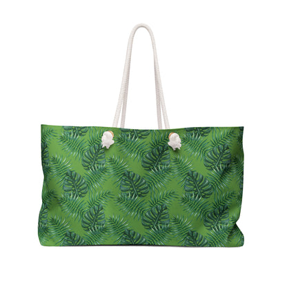 Green Tropical Bliss Weekender Bag, Gift for Her