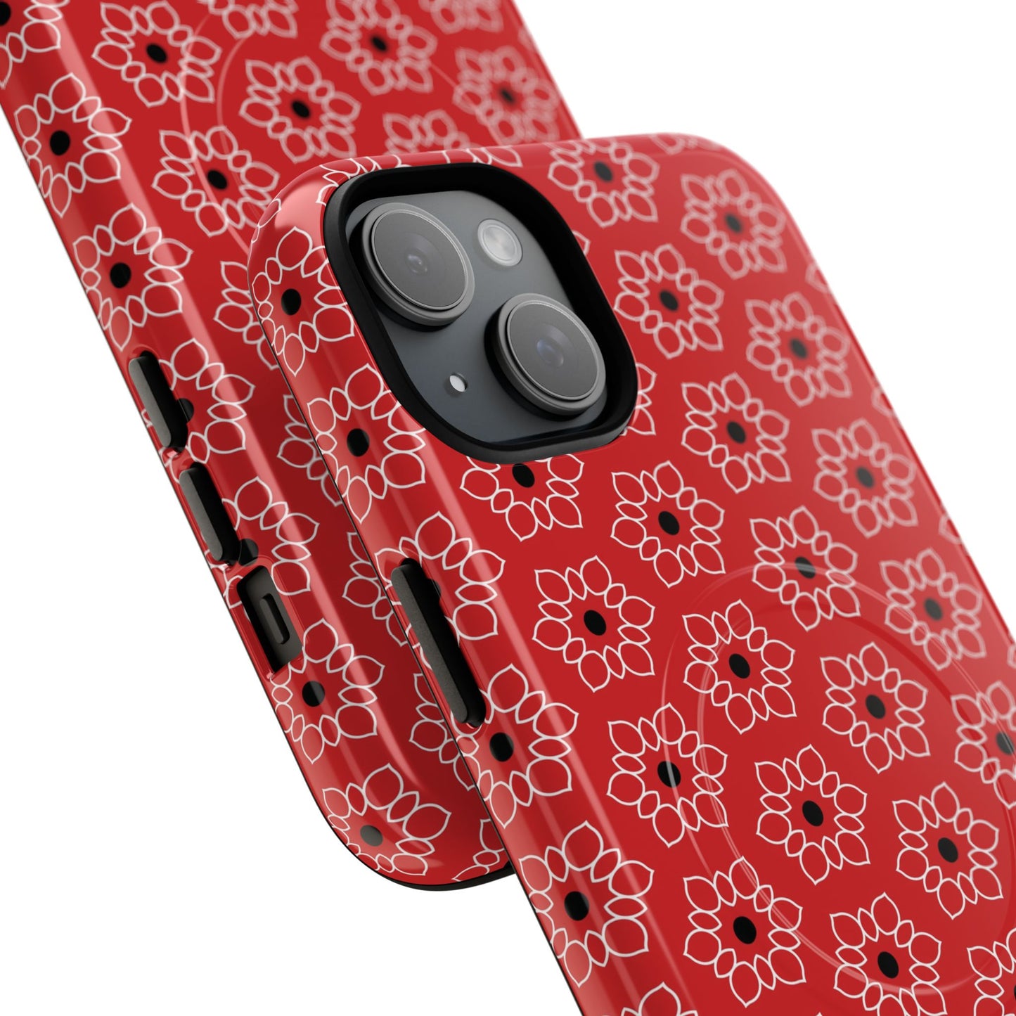 Stylish Geometric Magnetic iPhone Cases, Floral iPhone Cover, Durable Smartphone Cases, Trendy Accessories, Gift for Her