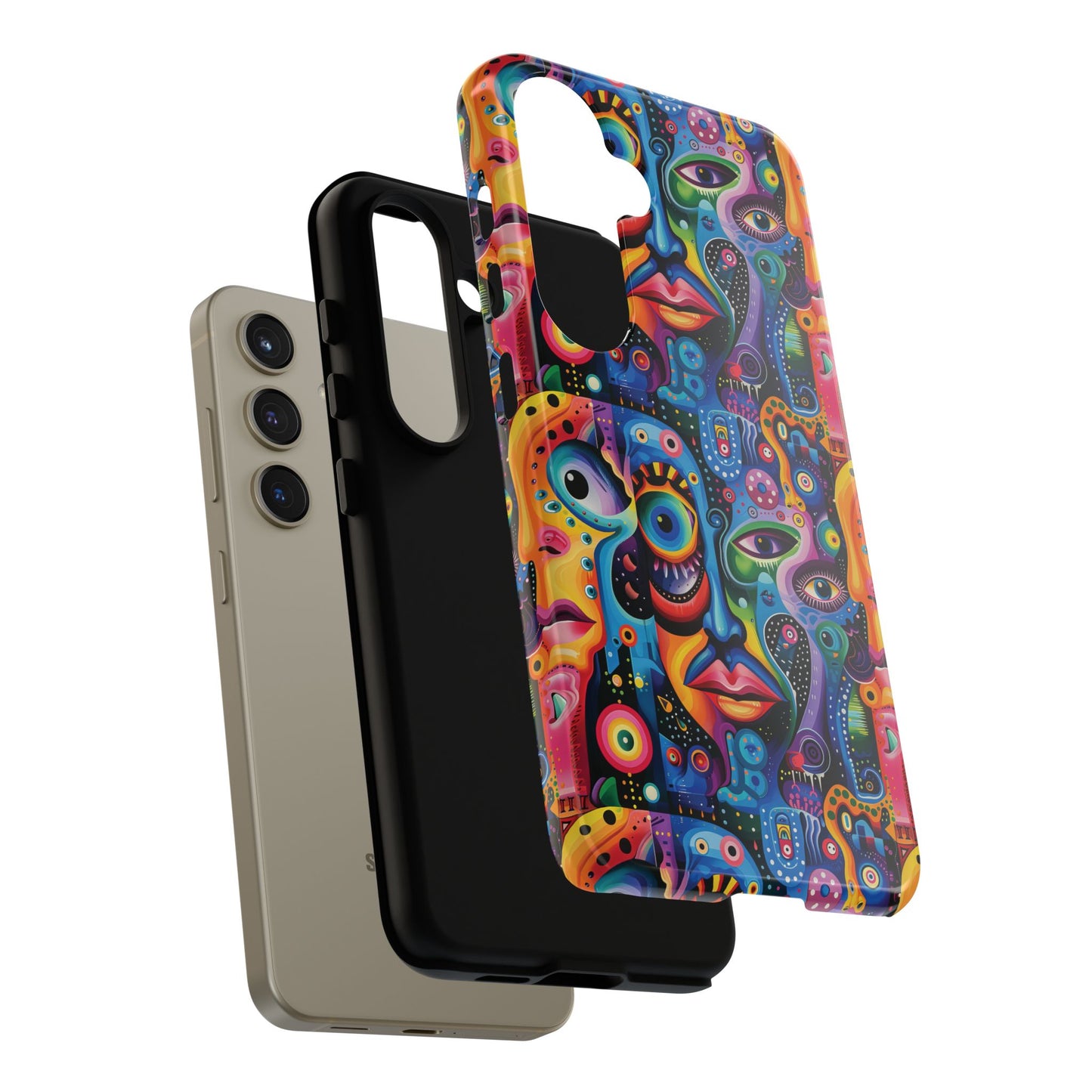 Psychedelic Visions Vibrant Samsung, iPhone and Google Pixel Phone Cases - Colorful Artistic Design