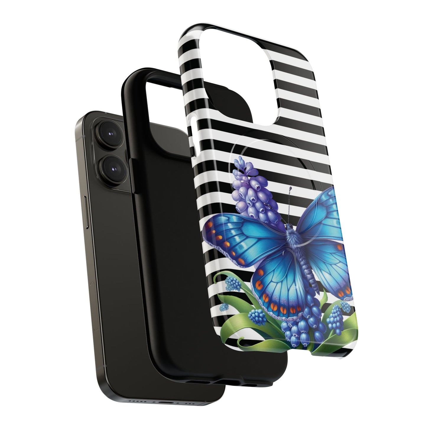 Midnight Bloom Tough iPhone Magnetic Cases - Floral, Stylish iPhone Cover, Gift for Her, Custom Mobile Case, Trendy iPhone Accessories