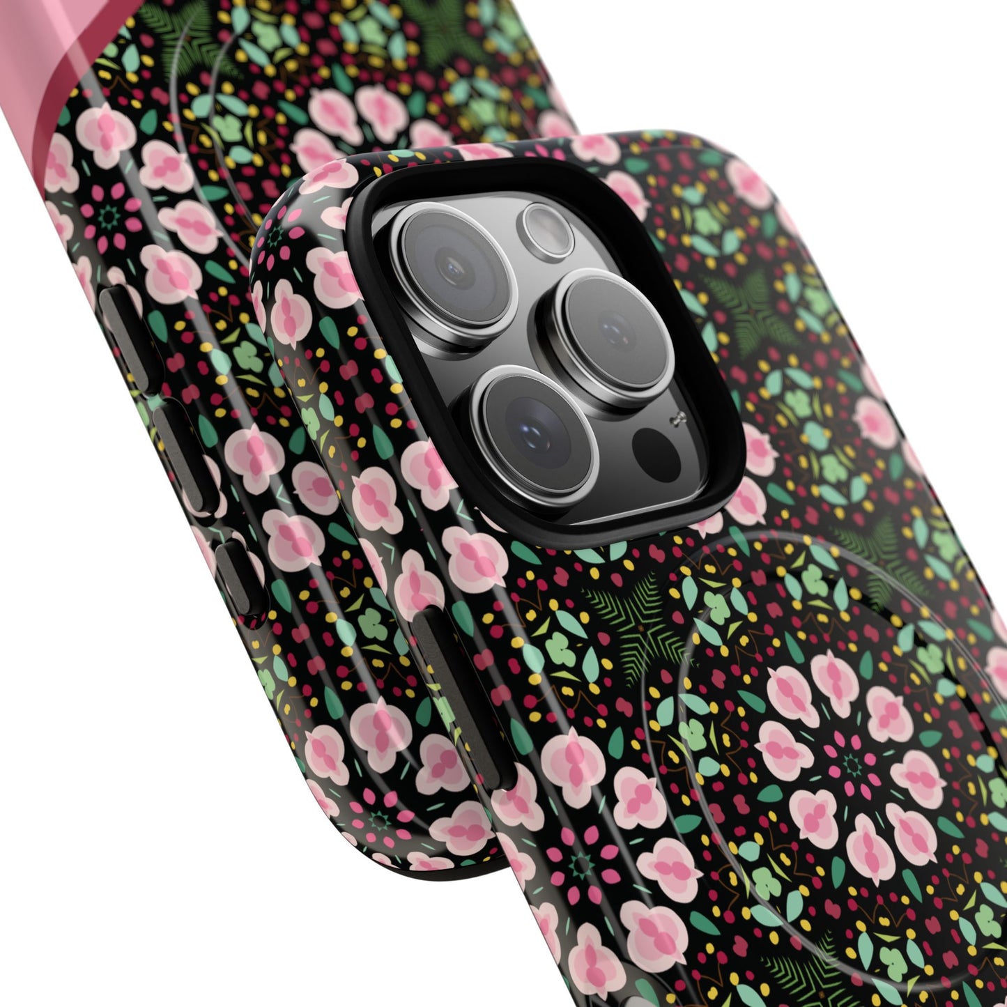 Personalized Twilight Petal Tapestry Floral Tough Magnetic MagSafe® iPhone Case, Durable iPhone Protector, Unique Gift for Her, Stylish Tech Accessories.