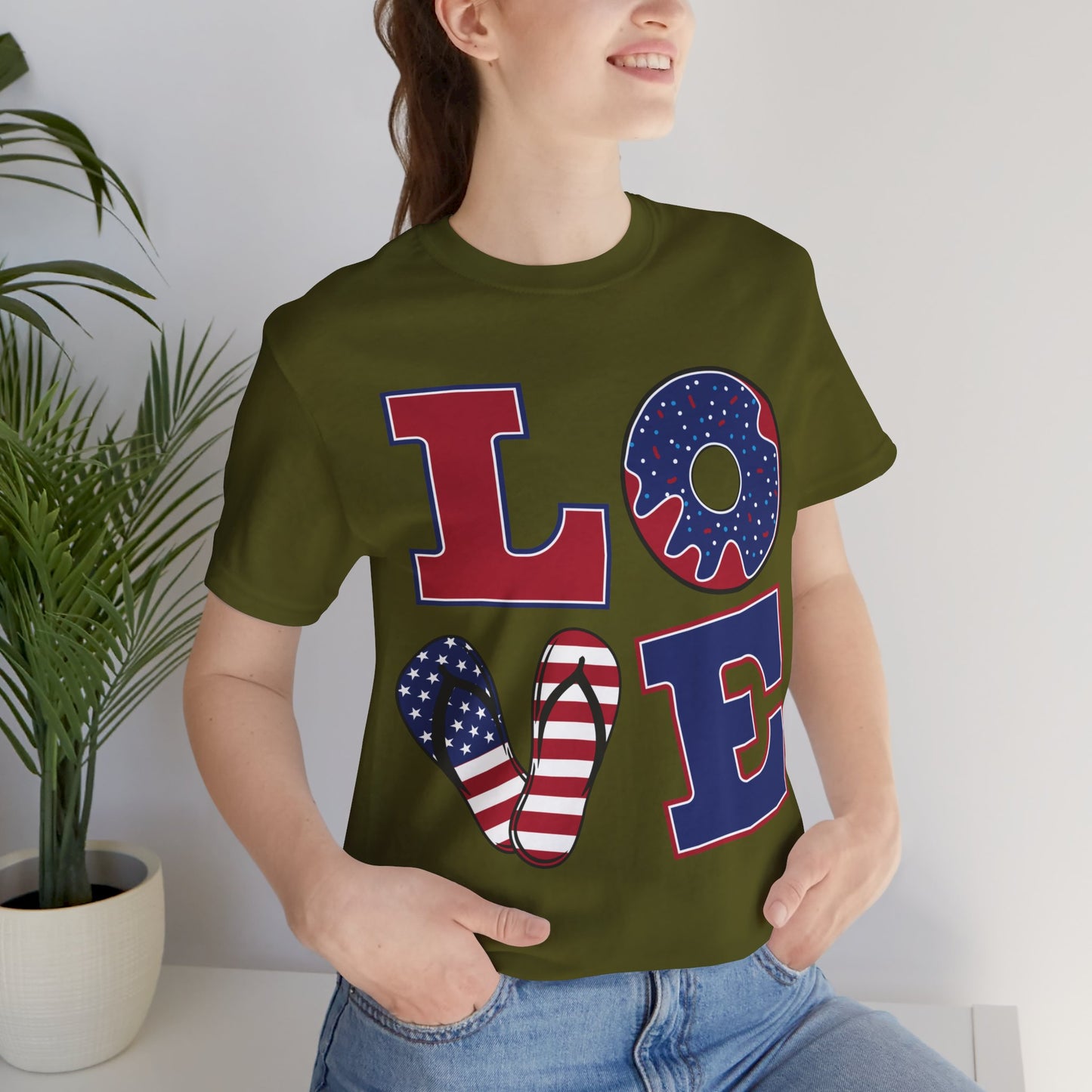 Patriotic Love Unisex Jersey Short Sleeve Tee