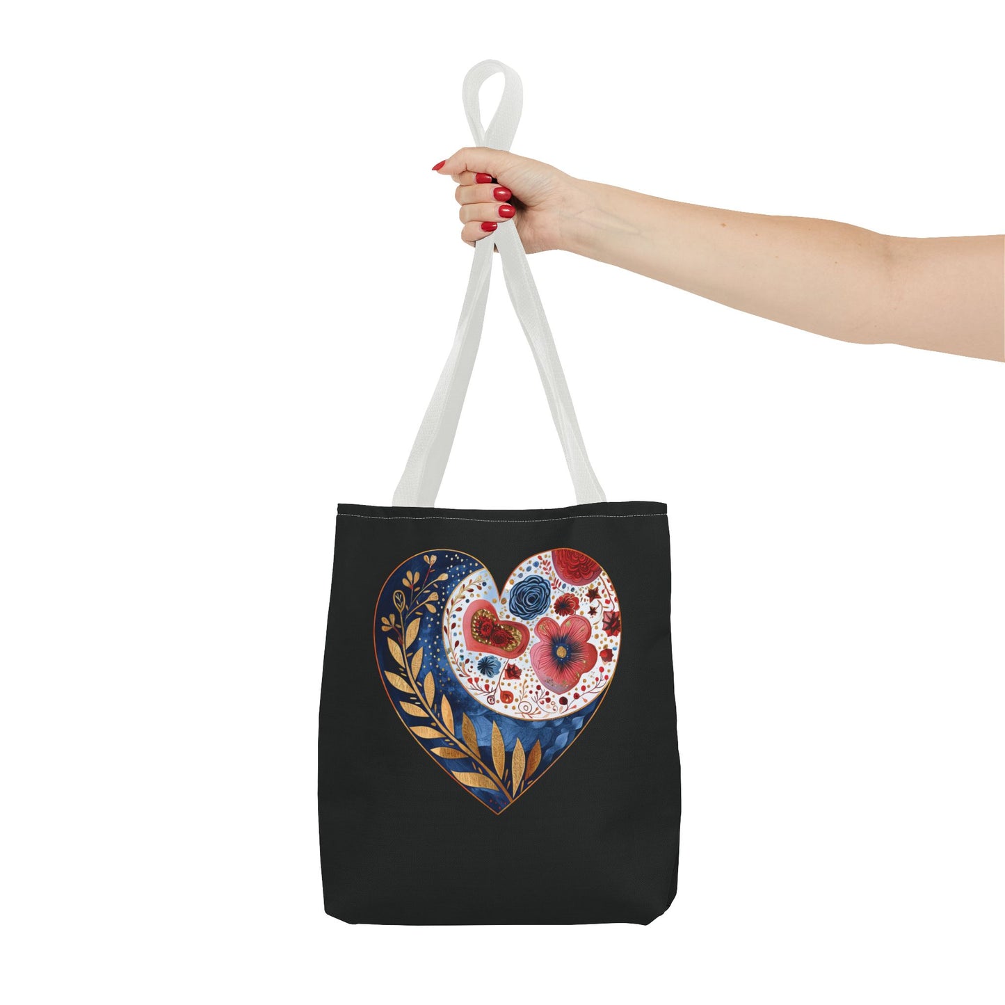 Floral Heart Tote Bag