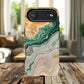 Magnetic iPhone Cases with Green Marble Design, Tough Magnetic Cases, iPhone Accessories, Gift for Her, Trendy iPhone Cover