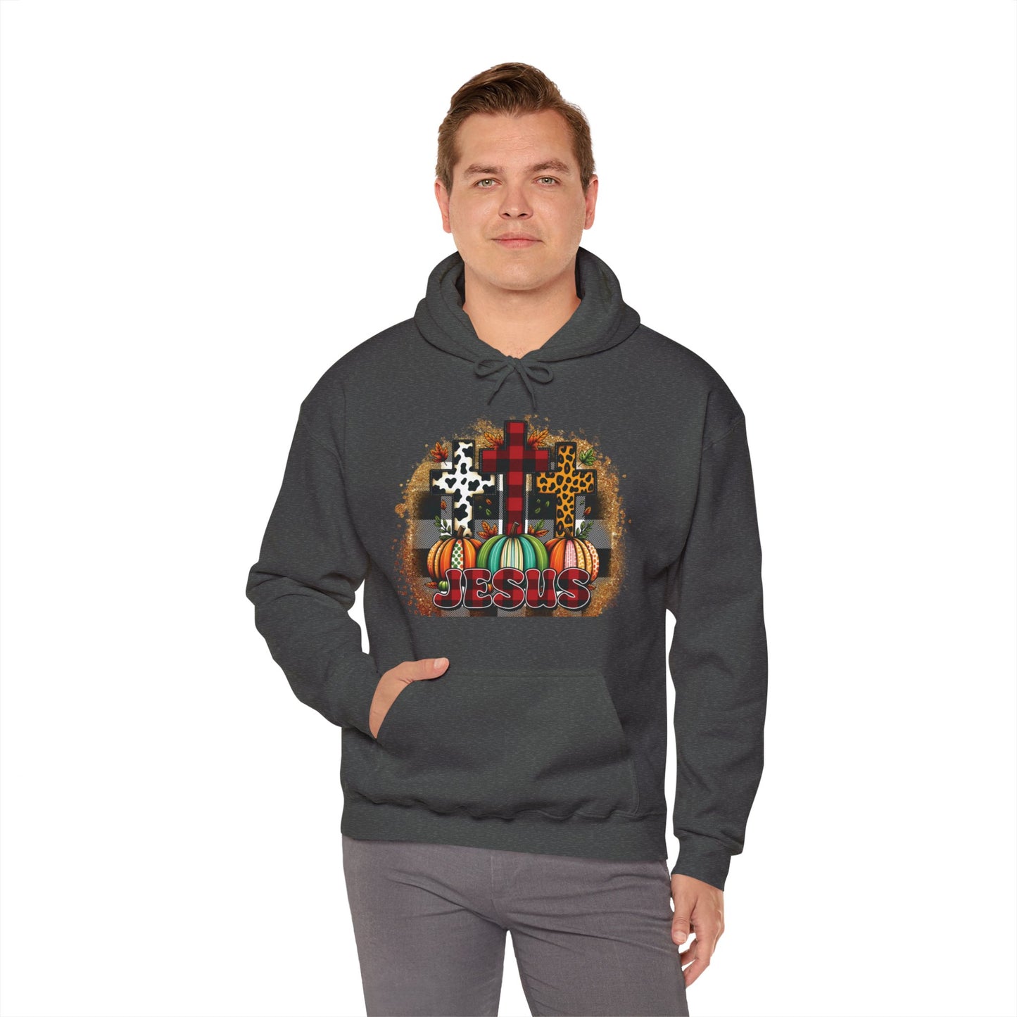 Faithful Harvest Cross Unisex Heavy Blend™ Hooded Sweatshirt