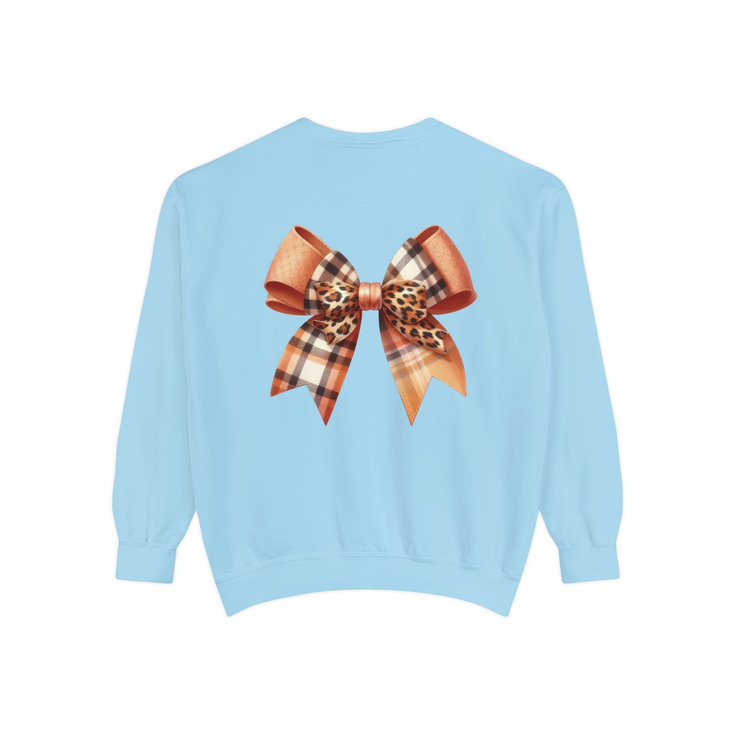 Autumn Highland Cow Charm Unisex Garment-Dyed Sweatshirt