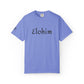 Embroidery 'ELOHIM, GENESIS 1:1' - Faith-Based Unisex Garment-Dyed Comfort Colors T-shirt, Faith Gift Tee, Religious Tee, Embroidery Tee.