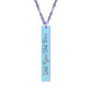 Engravable Vertical Bar Necklace — Personalized Name & Message Pendant