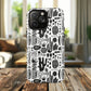Abstract Monochrome Tough Magnetic iPhone Cases, Stylish Phone Cover, Durable Phone Protector, Modern Tech Accessories, Unique Gift Ideas