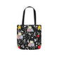 Personalized Black Composition Book Inspired Canvas Tote Bag with Colorful Straps, Cute School Bag, Eco-Friendly Tote, Back to School Shopping Bag, Teacher Gift Idea