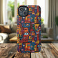 Vibrant Artistic Phone Case | Tough Magnetic Cases | Unique Gift for Art Lovers, Colorful Accessory, iPhone 14, 15, 16, 17 Case.