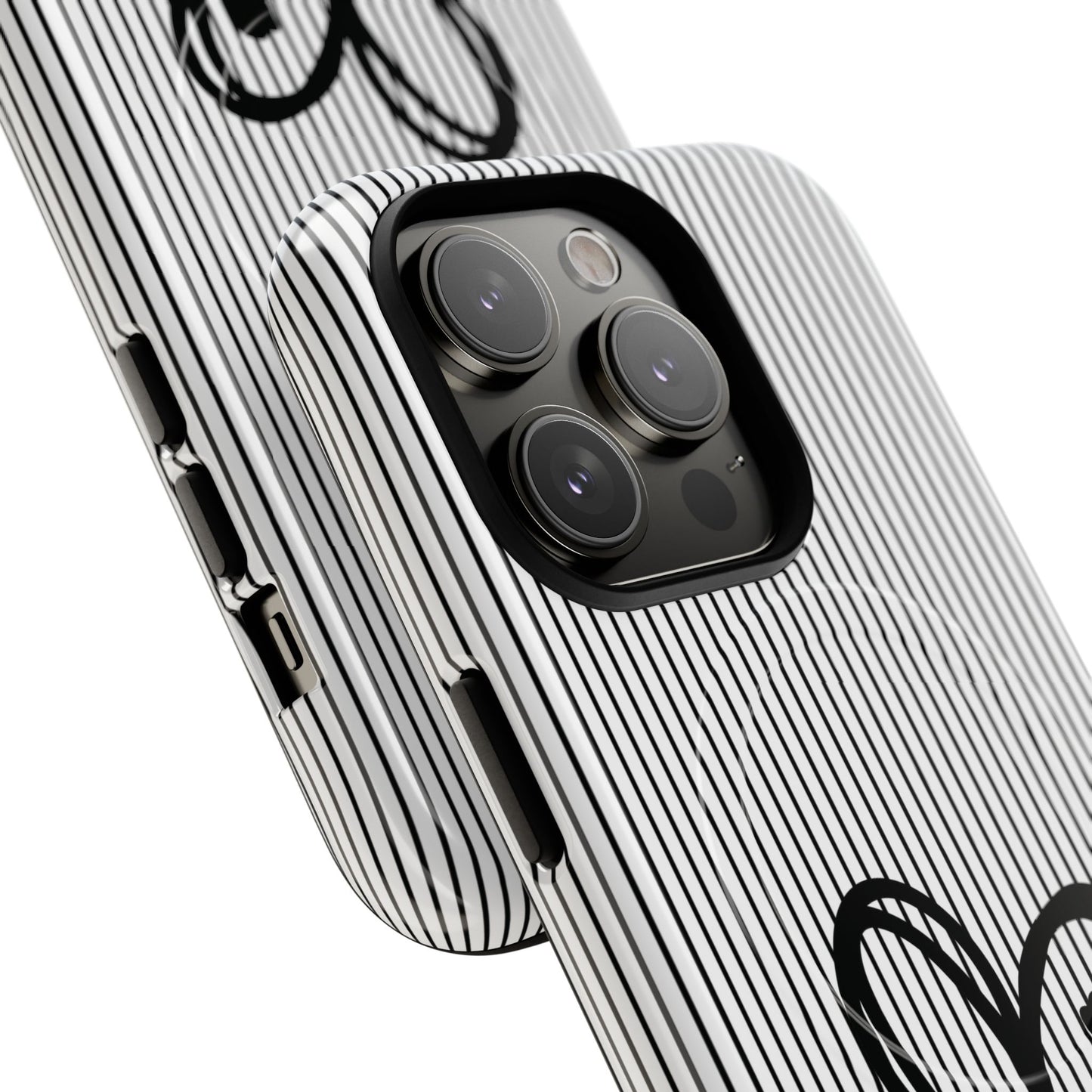 Tough Magnetic Phone Case with Heart & Cross Design, Durable Phone Cover, Unique Gift for Her, Stylish Accessory, Everyday Use