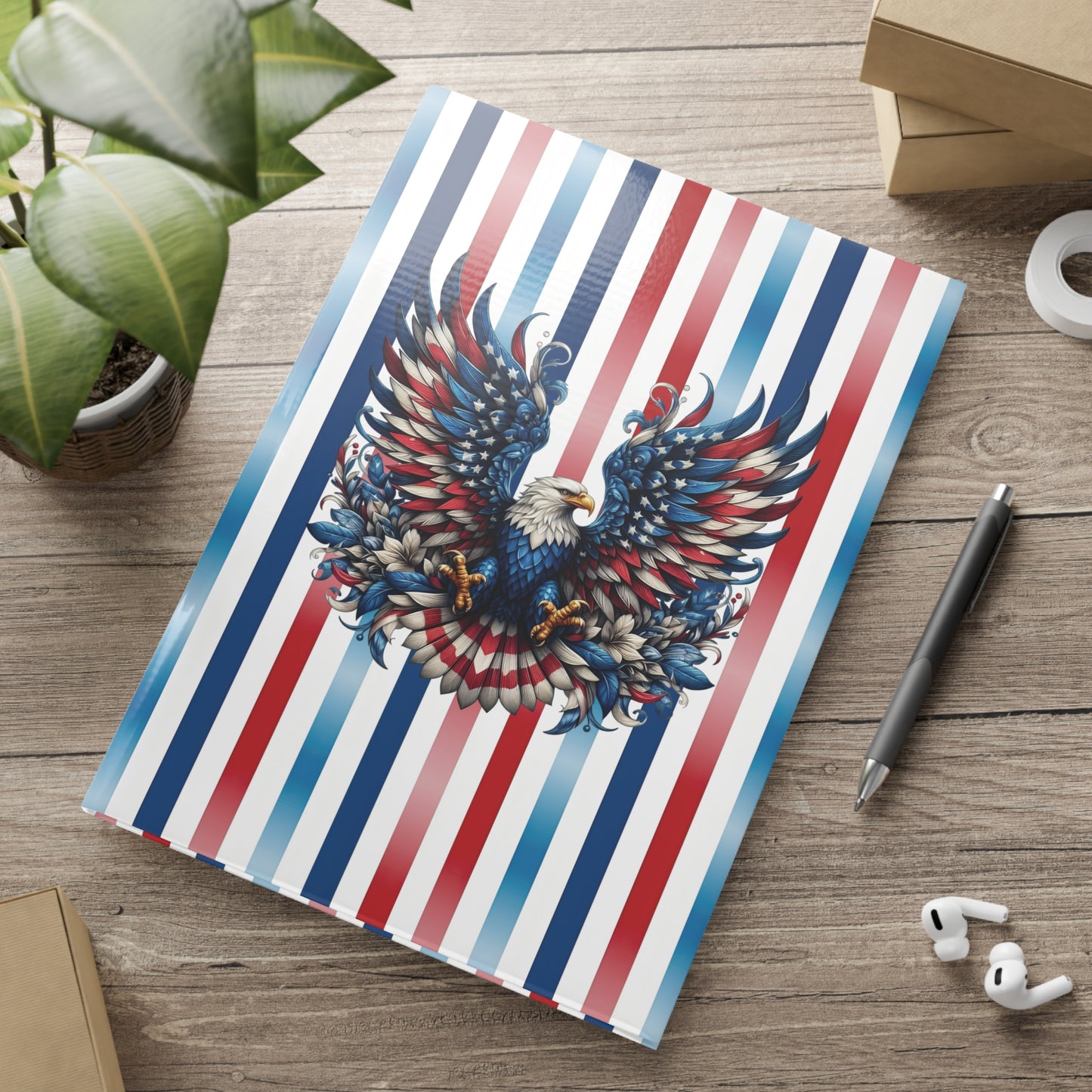 Patriotic Pride Hardcover Notebook with Puffy Covers