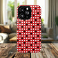 Crimson Gridlock Tough iPhone Magnetic Cases, Durable iPhone Accessories, Gift for Tech Lovers, Modern Design