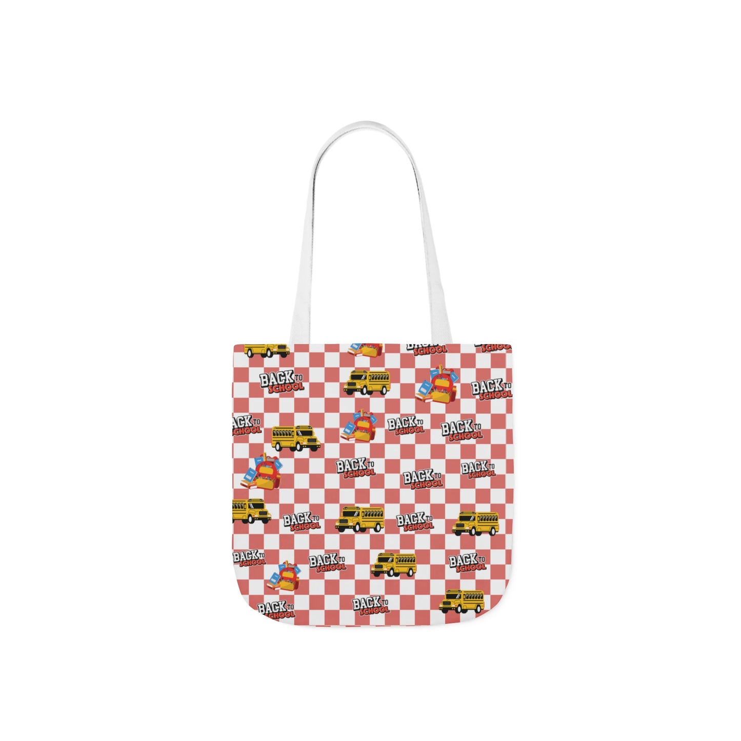 Personalized Red Schoolyard Chic Composition Book Inspired Canvas Tote Bag with Colorful Straps, Cute School Bag, Eco-Friendly Tote, Back to School Shopping Bag, Teacher Gift Idea