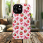 Strawberry Blush Coquette Magnetic Tough iPhone Cases - Funky Fruit Cases, Floral iPhone Cover, Trendy Gifts, iPhone Accessories, Strawberry Lover