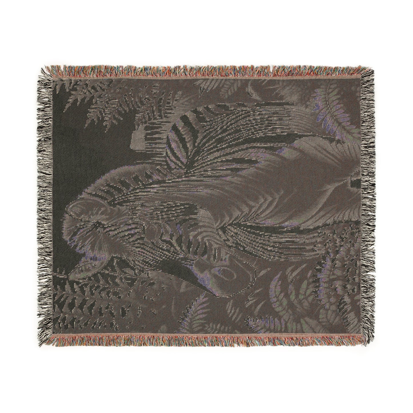 Zebra Illustration Tapestry Woven Blanket