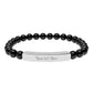 Engravable Natural Stone Stretch Bar Bracelet — Personalized Beaded Wristband