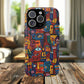 Vibrant Artistic Phone Case | Tough Magnetic Cases | Unique Gift for Art Lovers, Colorful Accessory, iPhone 14, 15, 16, 17 Case.