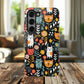Whimsical Feline Garden iPhone and Samsung Tough Phone Cases,