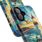 Stained Glass Lighthouse Phone Case - Tough Magnetic Cases, Unique Gifts for Nature Lovers, Beach Vibes, Travel Accessories, Coastal Decor