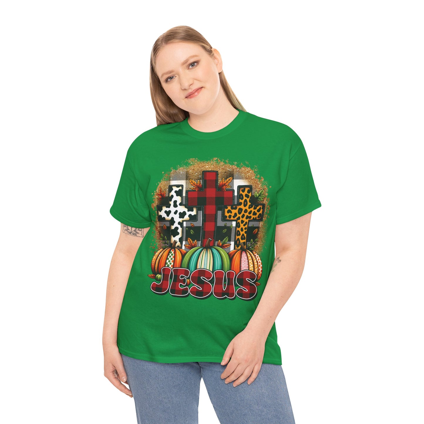 Faithful Harvest Cross Unisex Heavy Cotton Tee