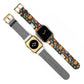 Whimsical Feline Garden Watch Band for Pet and Floral Lovers,