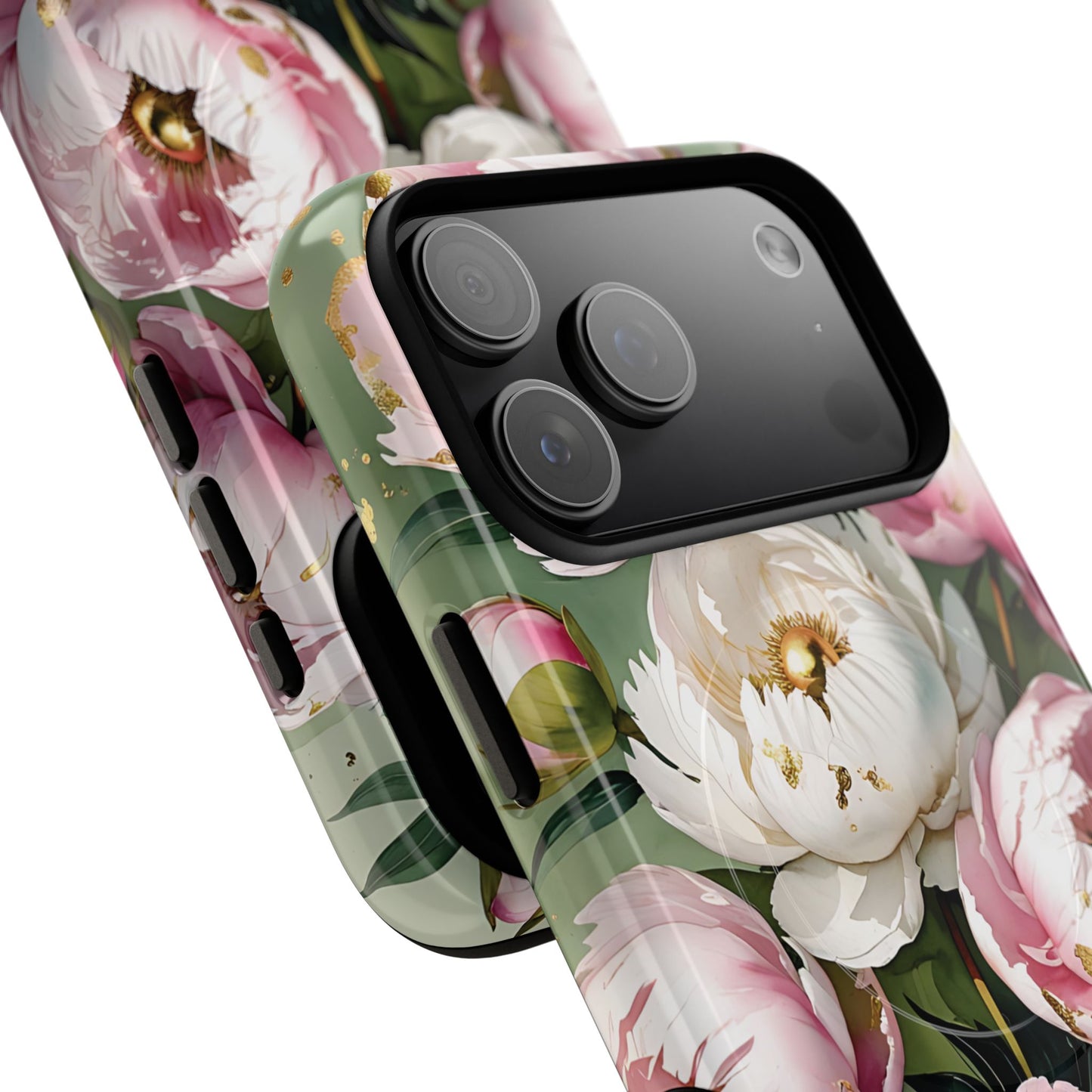 Floral Peonies Tough Magnetic Phone Cases, Durable Floral Phone Cover, Chic Flower Case, Stylish Phone Protector, Gift for Her
