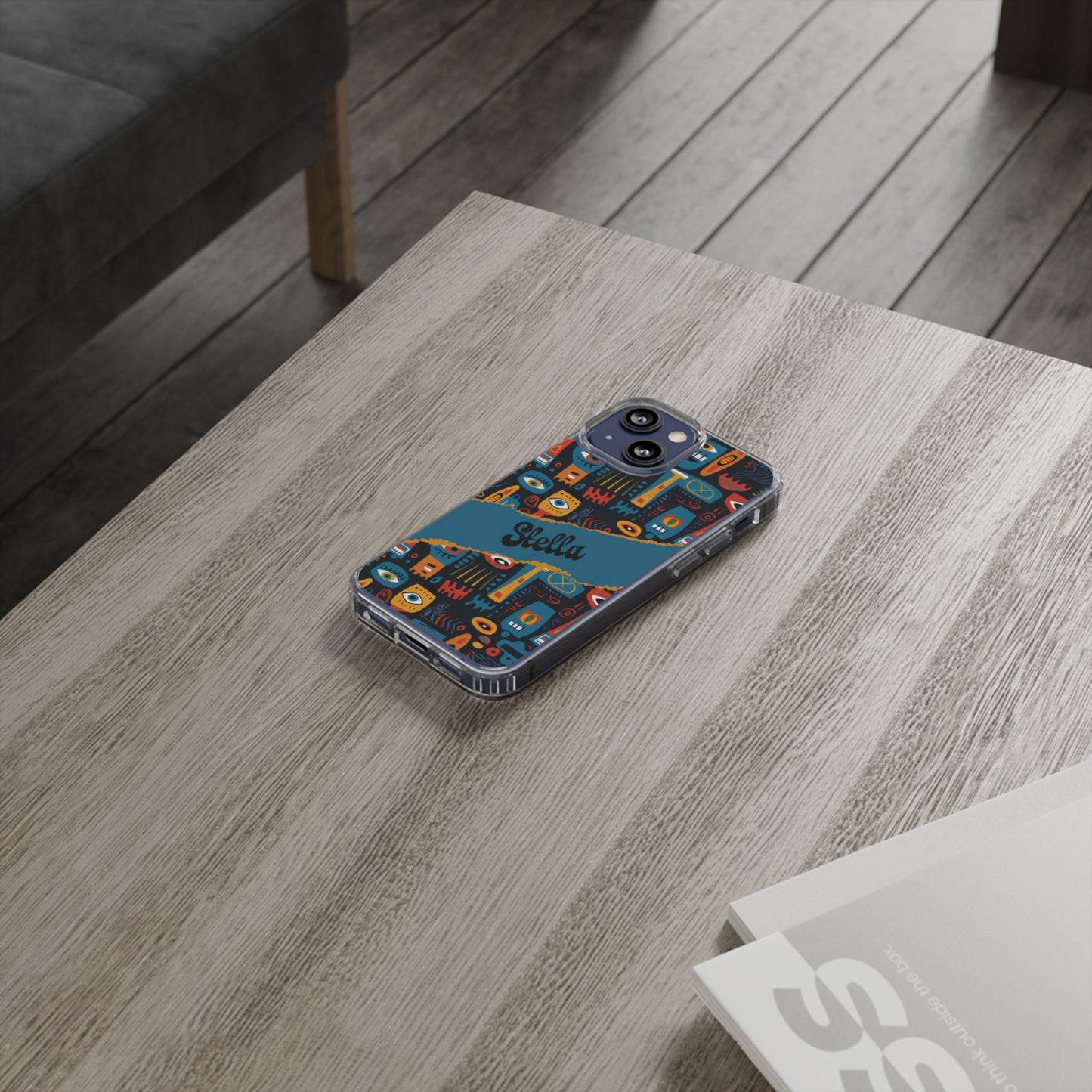 Phone Case — Colorful Abstract Faces Clear Impact-Resistant Case