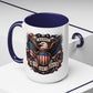 4th of July Eagle Coffee Mug — Patriotic American Flag Accent Mug (11/15oz)