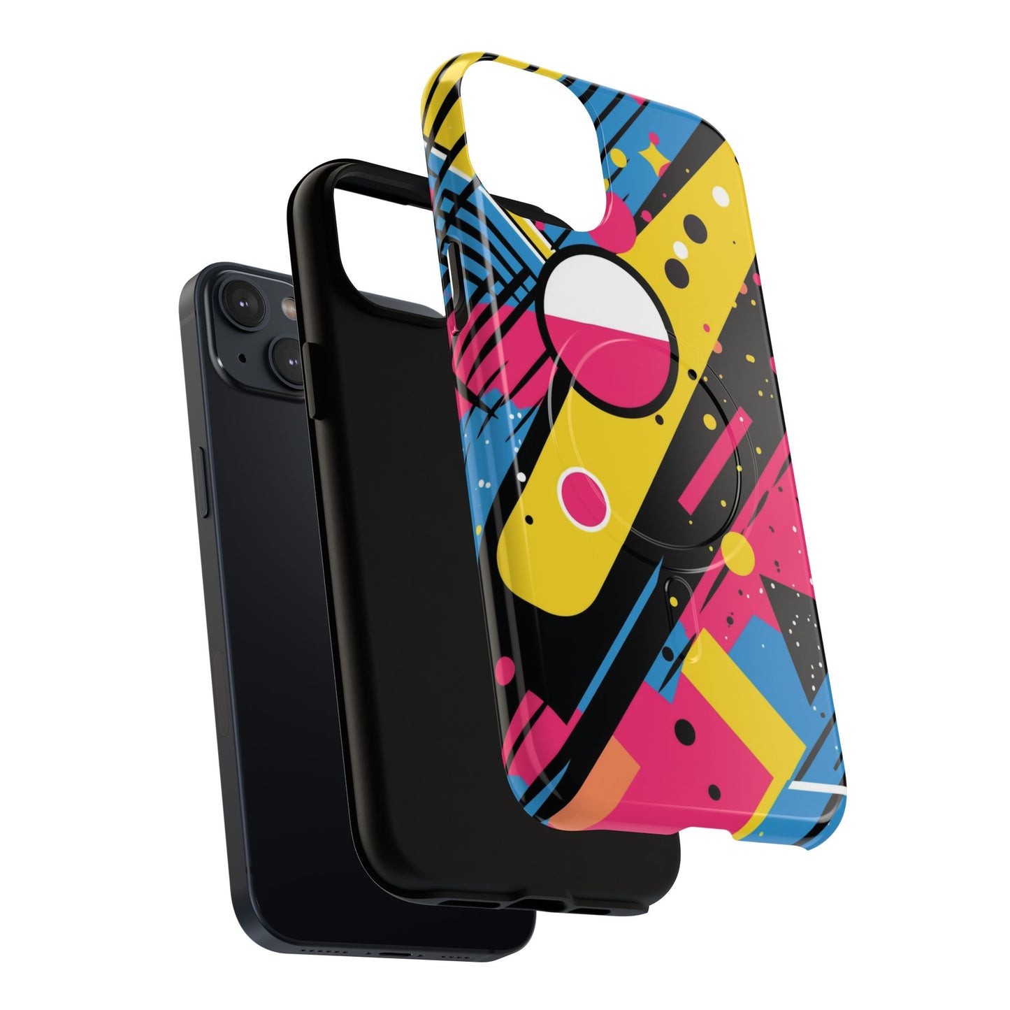 Electric Motion Mix iPhone Cases for Creative Souls | Tough iPhone Magnetic Cases, Stylish Protection, Unique iPhone Accessories, Gift for Art Lovers, Retro Vibes