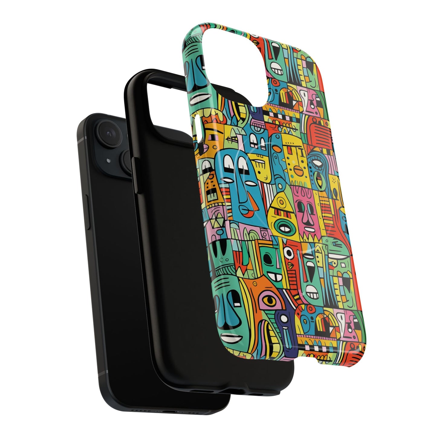 Vibrant Art Magnetic Phone Case, Colorful Protector, Unique iPhone Case, Gift for Artists, Trendy Tech Accessory