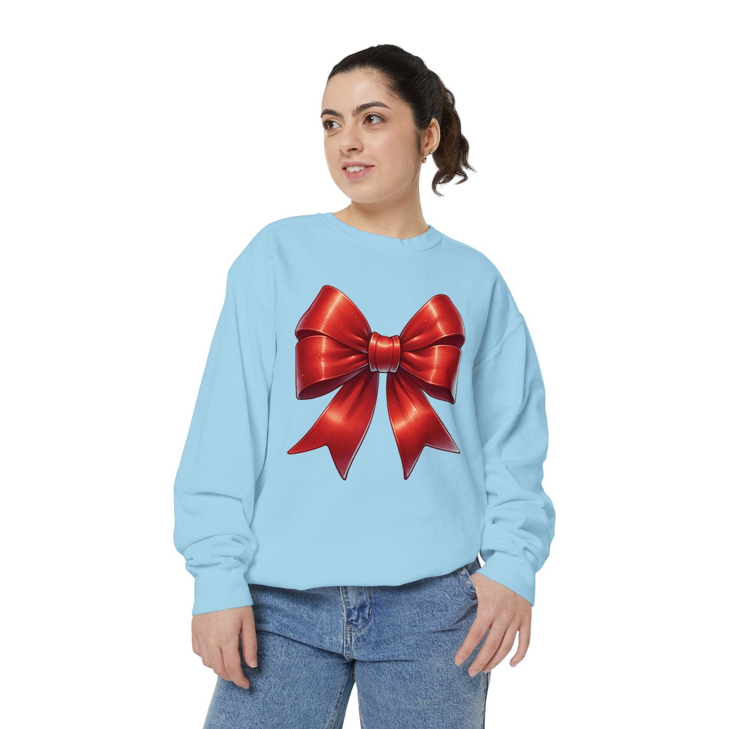 Bow Charm Valentines Unisex Comfort Colors Garment-Dyed Sweatshirt