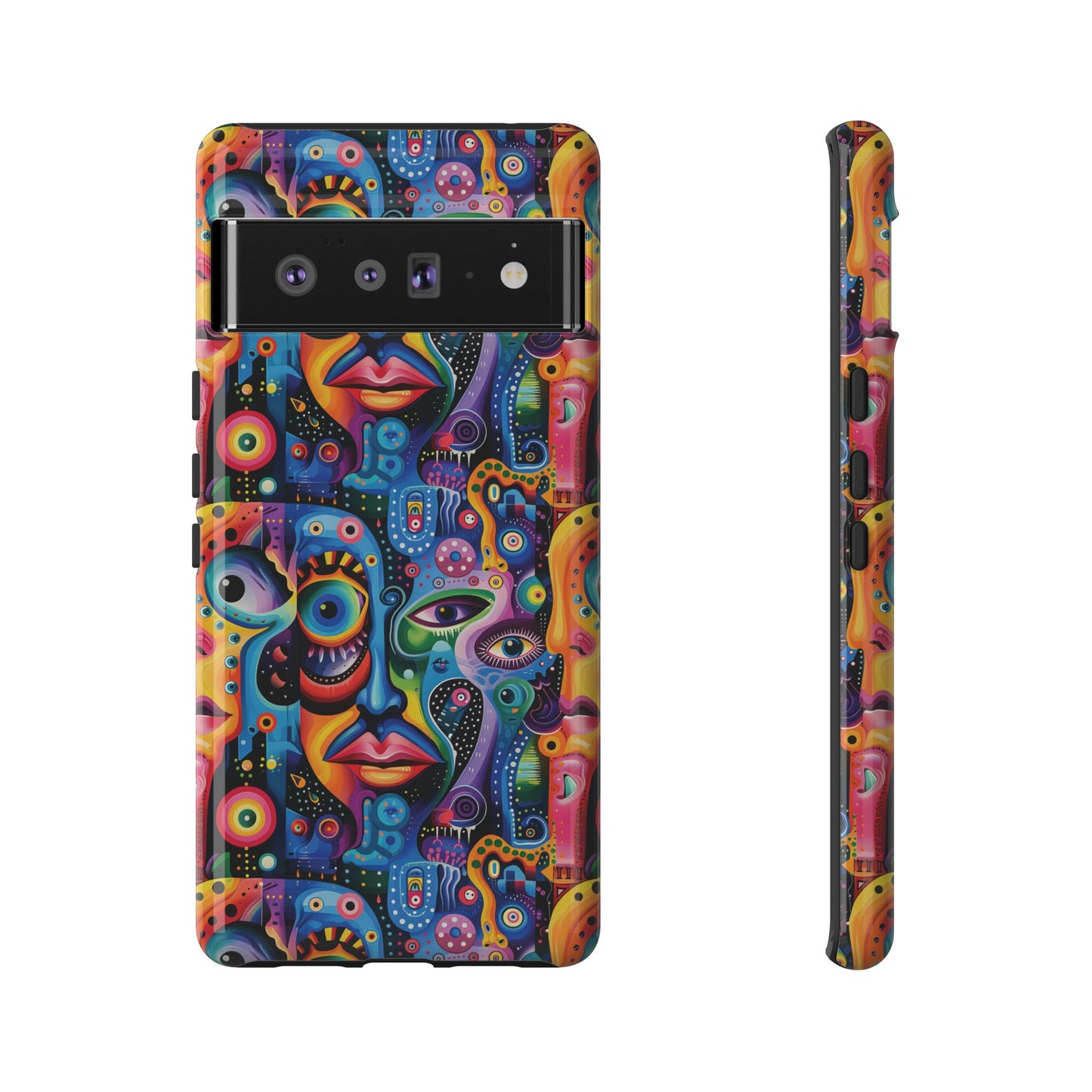 Psychedelic Visions Vibrant Samsung, iPhone and Google Pixel Phone Cases - Colorful Artistic Design