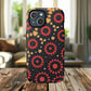 Midnight Ember Bloom Tough Magnetic iPhone Case, Bohemian Floral Design, Stylish iPhone Protection, Gift for Her, Trendy iPhone Accessories