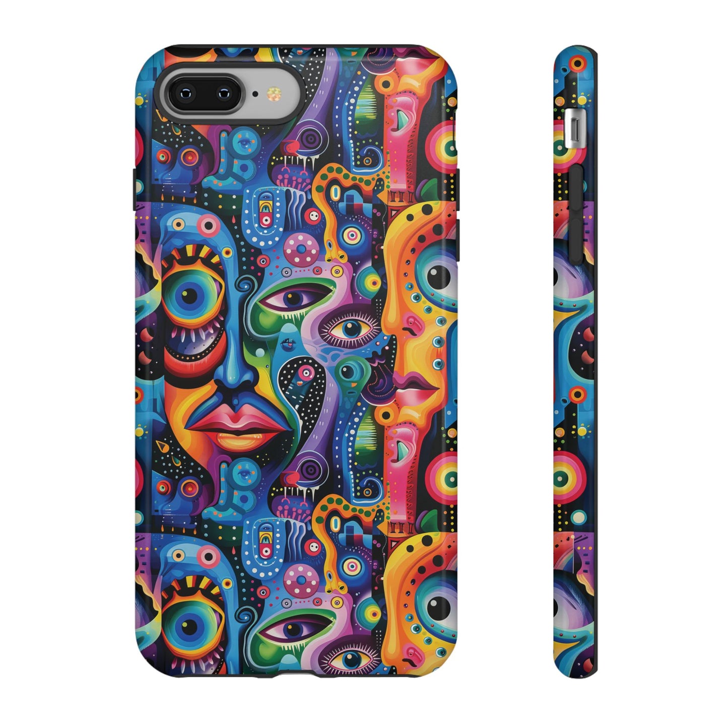 Psychedelic Visions Colorful Art iPhone Case - Tough Cases with Vibrant Abstract Design