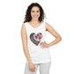 Floral Hearts Unisex Garment-Dyed Tank Top