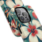 Tough Floral Phone Case, Tropical Hibiscus Design, Gift for Her, Summer Accessory, Customizable Phone Cover