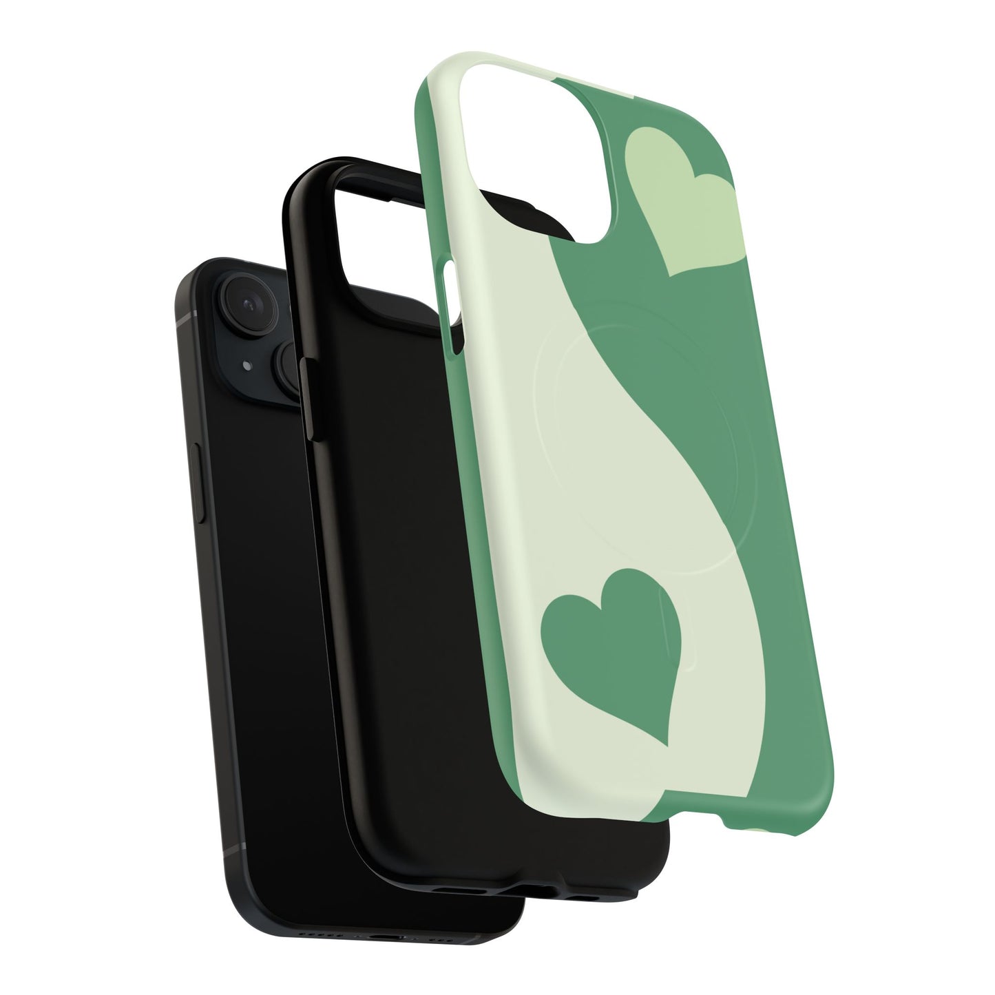 Tough Magnetic iPhone Case with Heart Design, Perfect for Gifts, Valentine's Day, Everyday Use, Stylish Protection, IPhone Cover