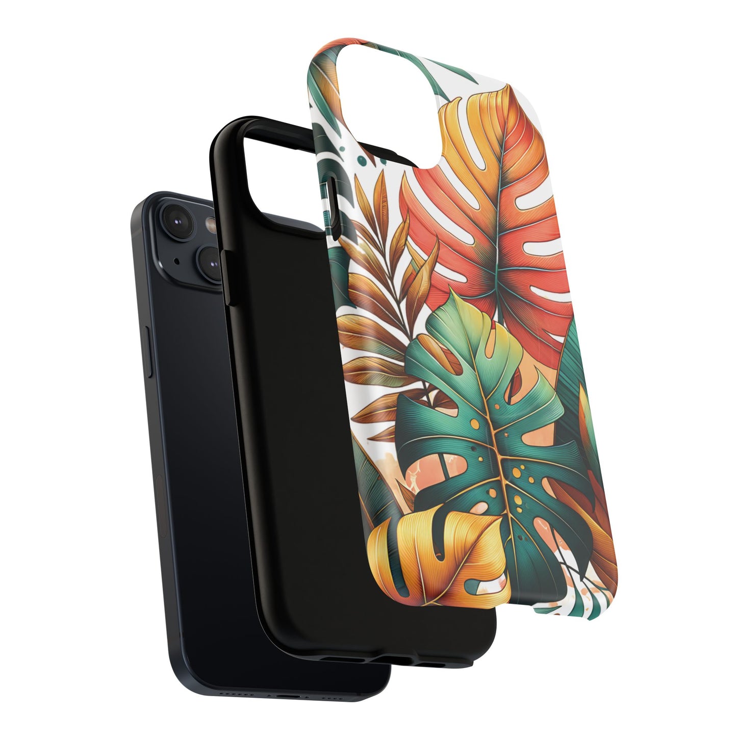Tropical Monstera Leaf Phone Case - Stylish Tough Magnetic Cases, Floral Protection, Summer Vibe, Gift for Nature Lovers, Trendy Mobile Accessories