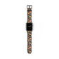Whimsical Feline Garden Print Watch Band for Apple Watch - Cute Animal Design.