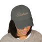 'ELOHIM, GENESIS 1:1'  Distressed Dad Hat with Embroidered, Casual Cap for Fathers, Gifts for Dads, Religious Hat, Vintage Style