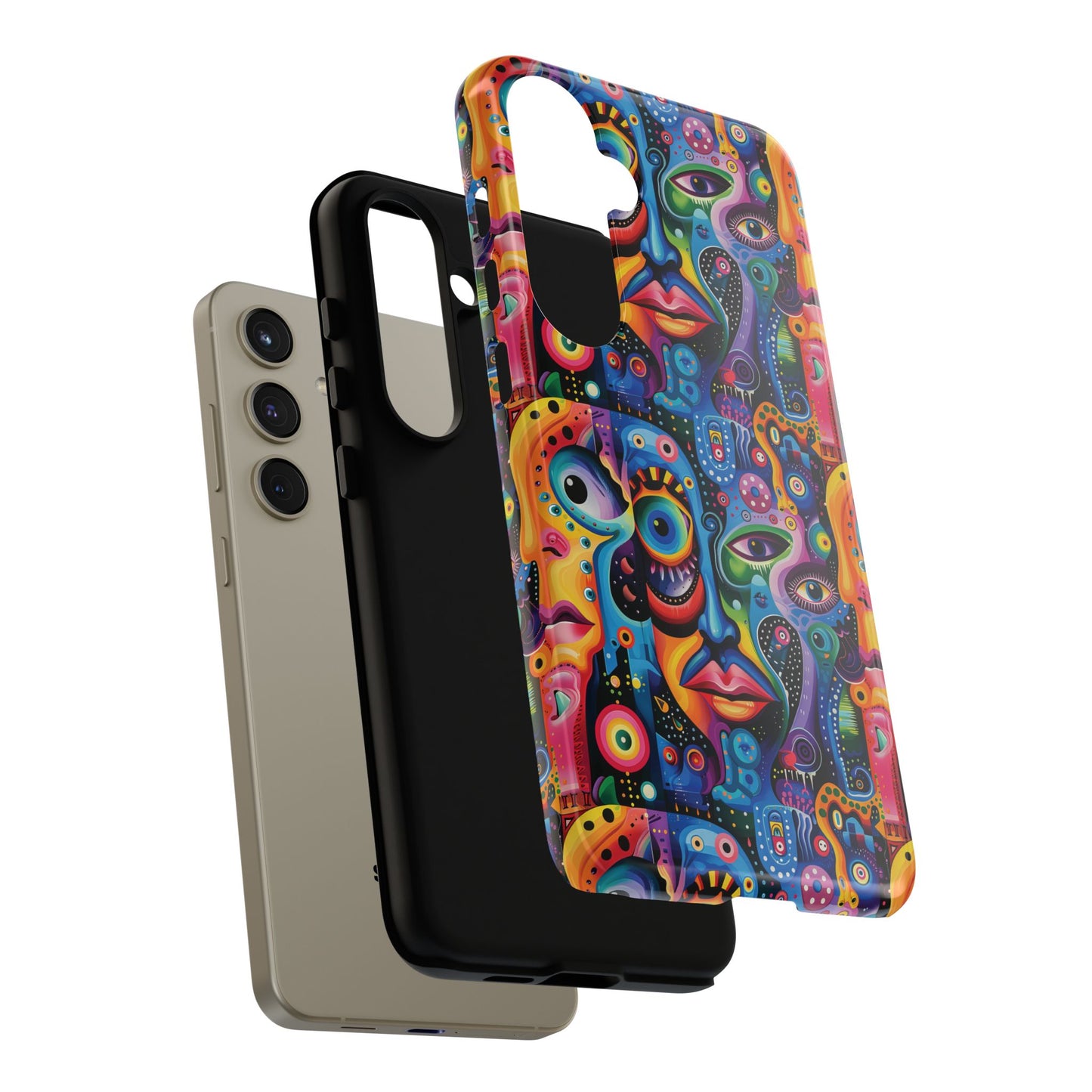 Psychedelic Visions Vibrant Samsung, iPhone and Google Pixel Phone Cases - Colorful Artistic Design