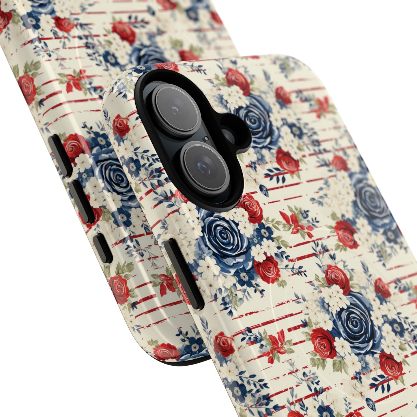 Rose & Glory Tough iPhone Magnetic Case, Vibrant Protective Cover, Stylish Gift for Her, Floral Design, iPhone Accessories, Anniversary Gift