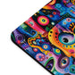 Psychedelic Visions Colorful Abstract Faces Mouse Pad - Artistic Desk Accessory